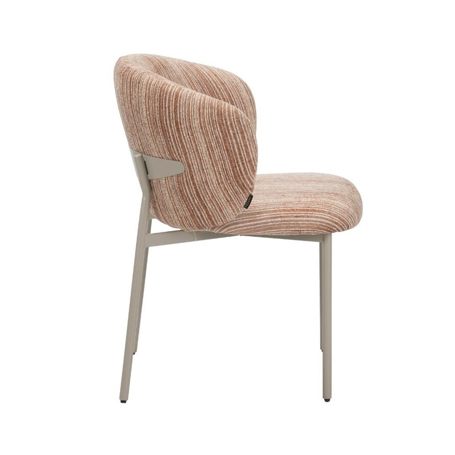 Stuhl Milo Chenille beige/pink