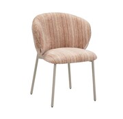 Bronx71 Stuhl Milo Chenille beige/pink