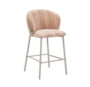 Bronx71 Barhocker Milo Chenille beige/pink 70 cm