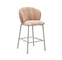 Barhocker Milo Chenille beige/pink 70 cm