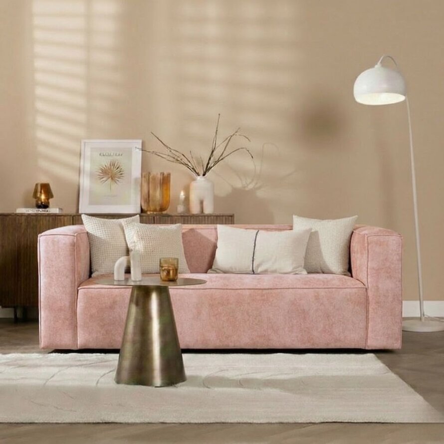 Chenille Sofa Memphis 2,5-Sitzer pink