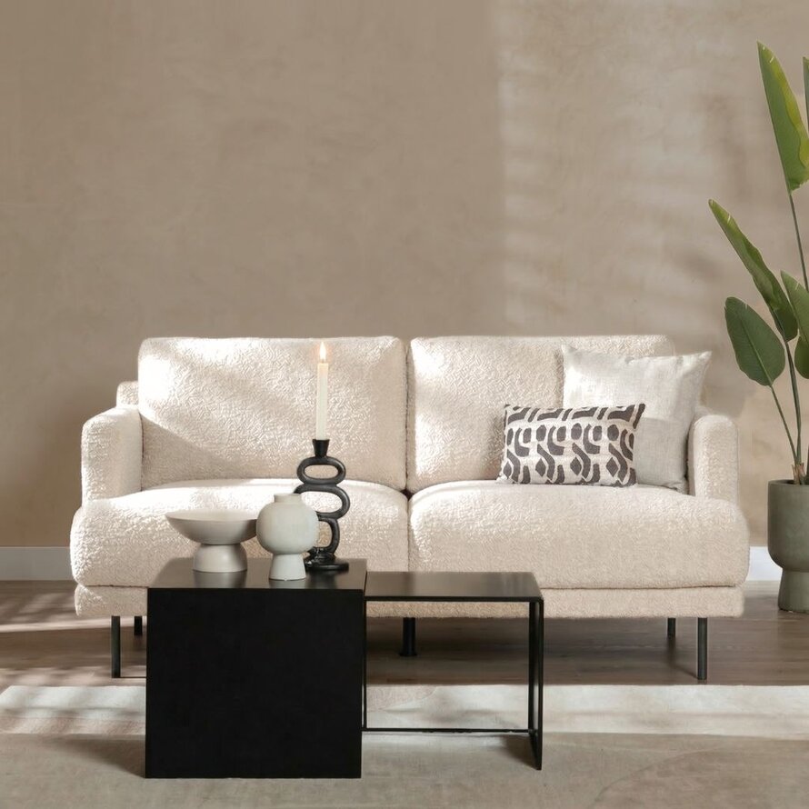 Bouclé Sofa Denver 2,5-Sitzer weiß