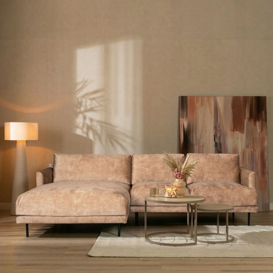 Ecksofa Denver Samt Taupe links