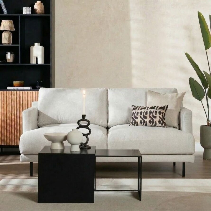 Sofa Denver 2,5-Sitzer Stoff meliert off white