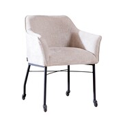 Bronx71 Stuhl mit Rollen Enzo Chenille Sand