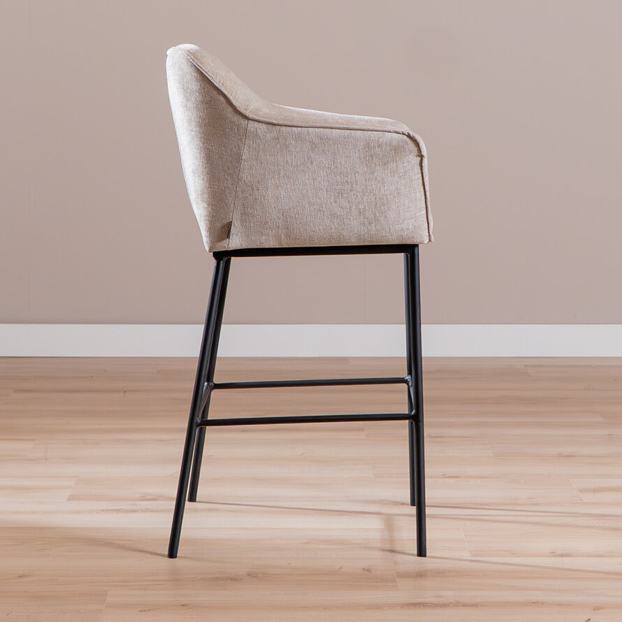Barhocker Nubo Chenille Sand 85 cm