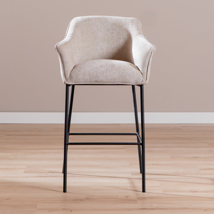 Barhocker Nubo Chenille Sand 85 cm