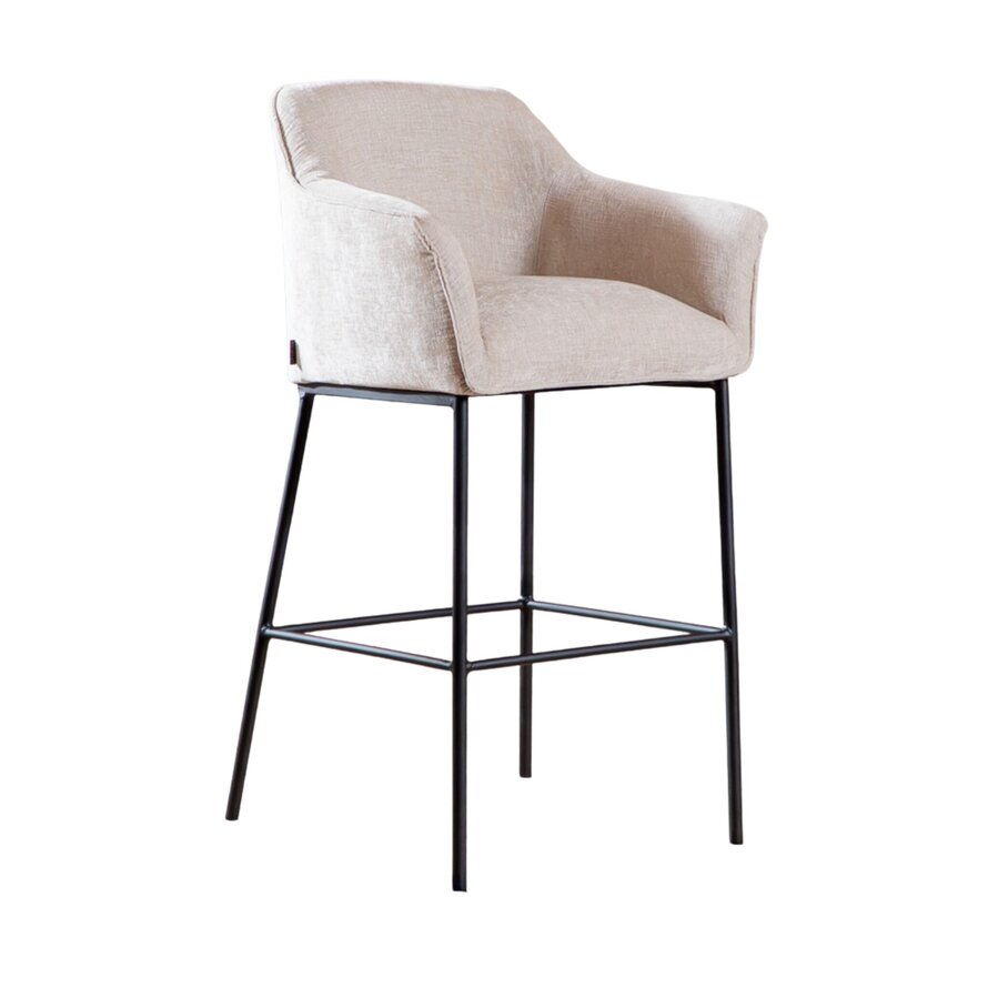 Barhocker Nubo Chenille Sand 85 cm