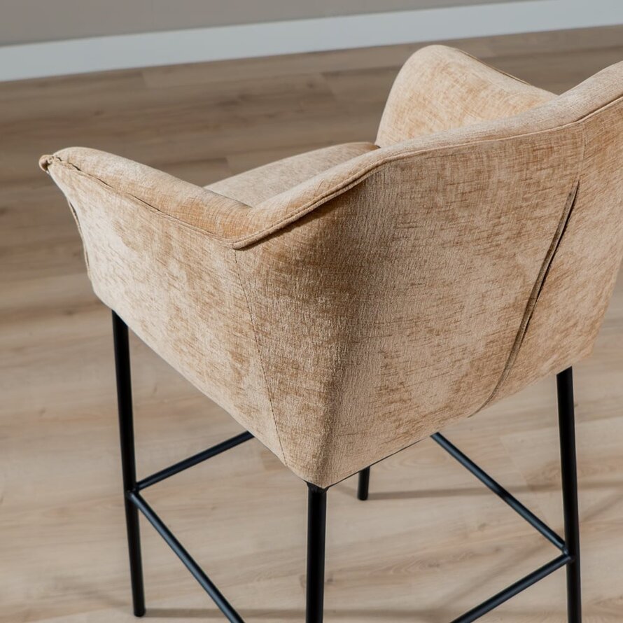 Barhocker Nubo Chenille peach 85 cm