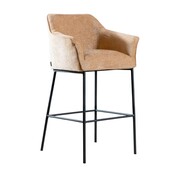 Bronx71 Barhocker Nubo Chenille Peach 85 cm