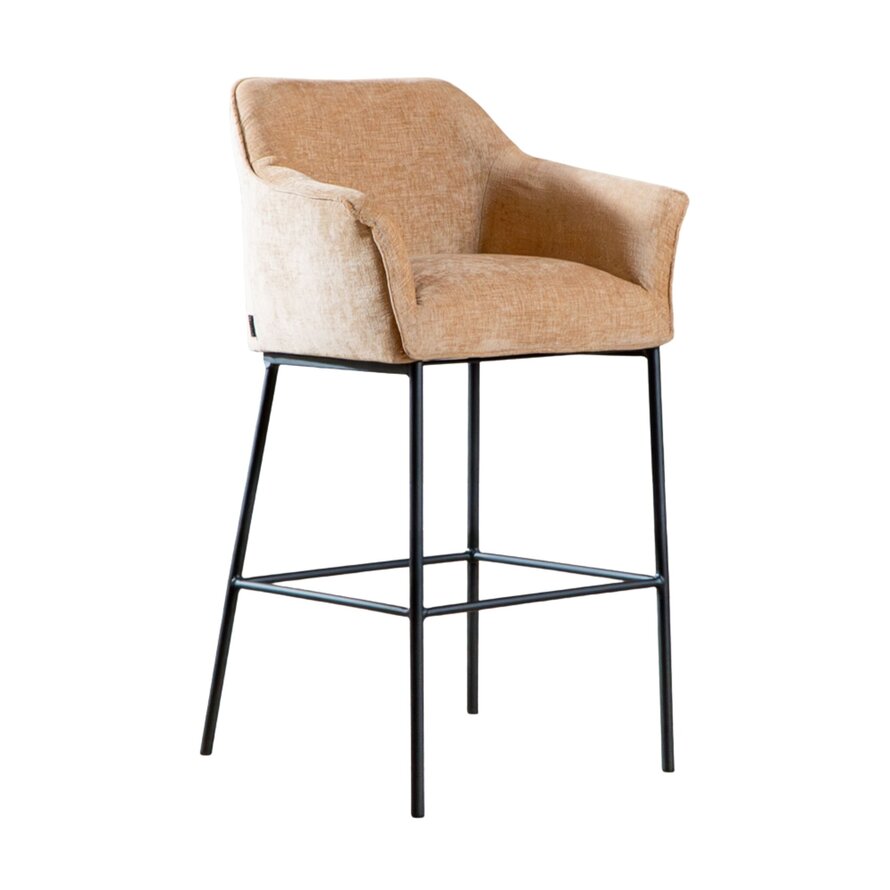 Barhocker Nubo Chenille peach 85 cm