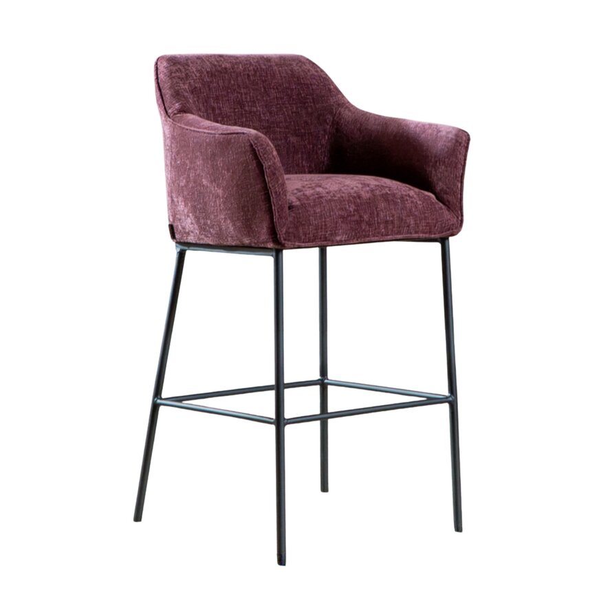 Barhocker Nubo Chenille Lila 85 cm