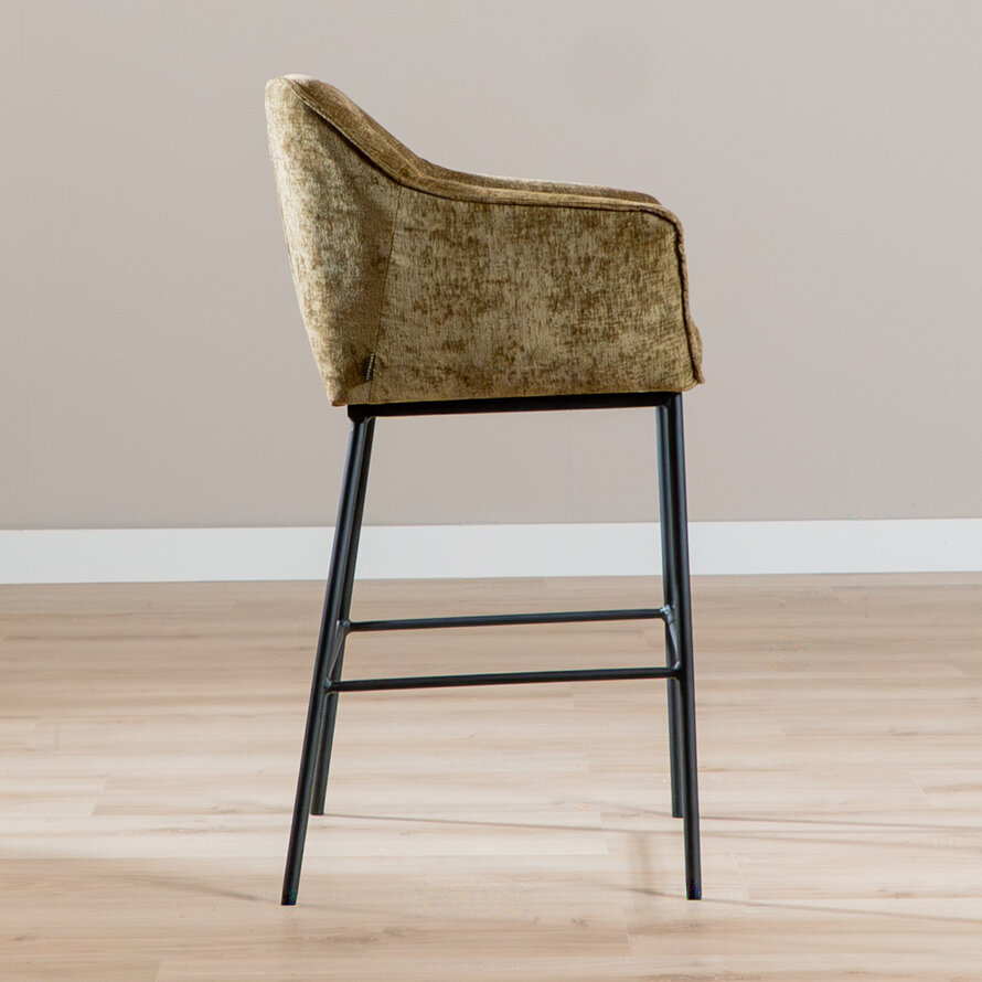 Barhocker Nubo Chenille Olivgrün 85 cm