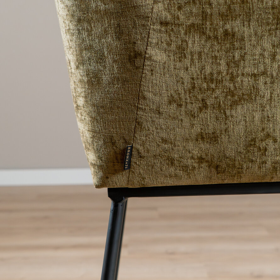 Barhocker Nubo Chenille Olivgrün 85 cm