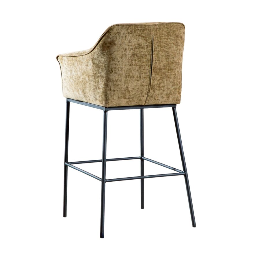 Barhocker Nubo Chenille Olivgrün 85 cm