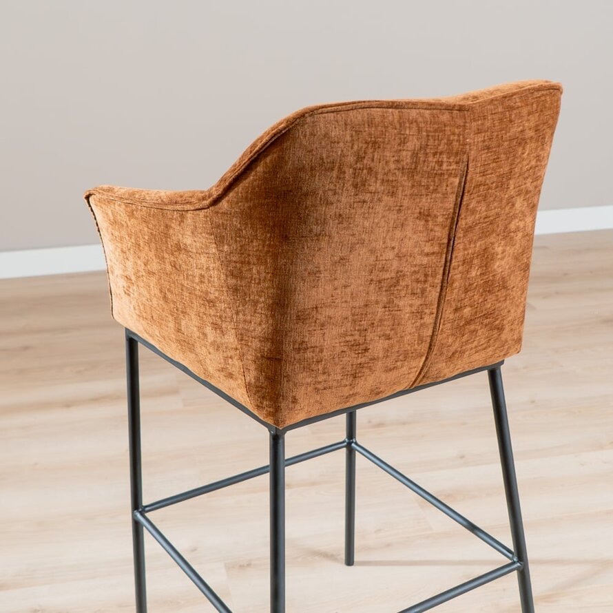 Barhocker Nubo Chenille Kupfer 85 cm