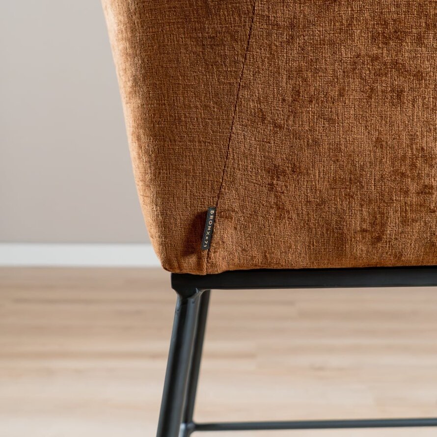 Barhocker Nubo Chenille Kupfer 85 cm