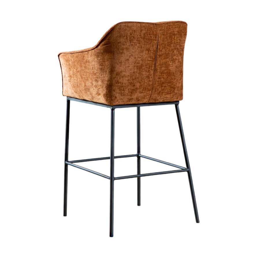 Barhocker Nubo Chenille Kupfer 85 cm