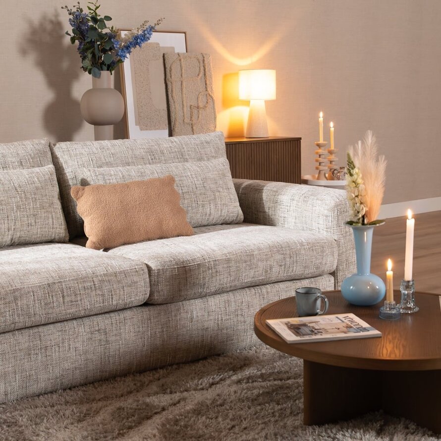 3-Sitzer Sofa Kyle Chenille sand grey