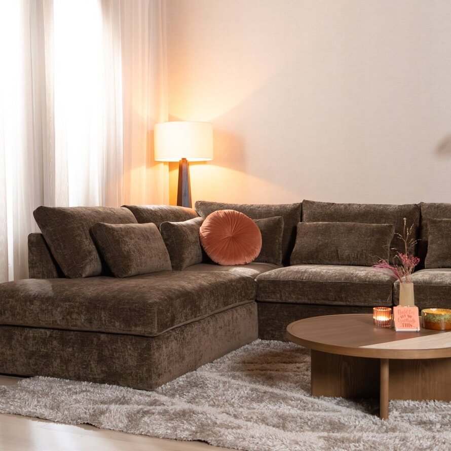 U-Sofa Kyle 6-Sitzer chenille mocha