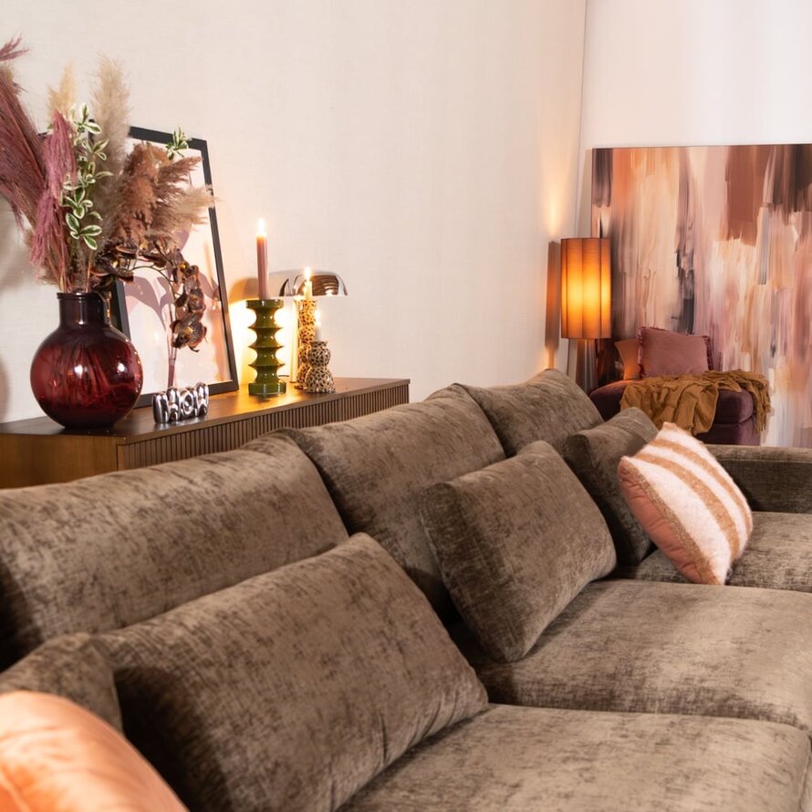 U-Sofa Kyle 6-Sitzer chenille mocha