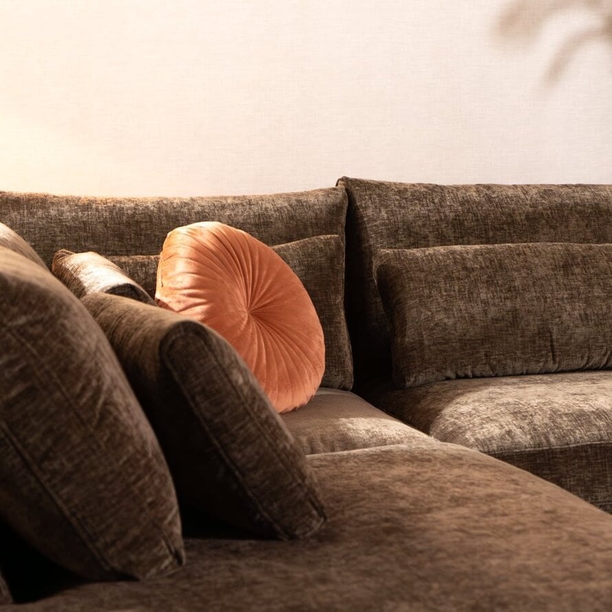 U-Sofa Kyle 6-Sitzer chenille mocha