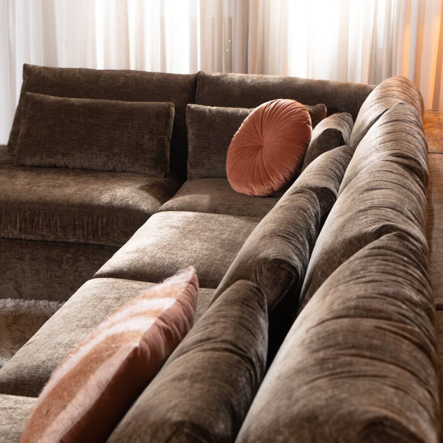 U-Sofa Kyle 6-Sitzer chenille mocha