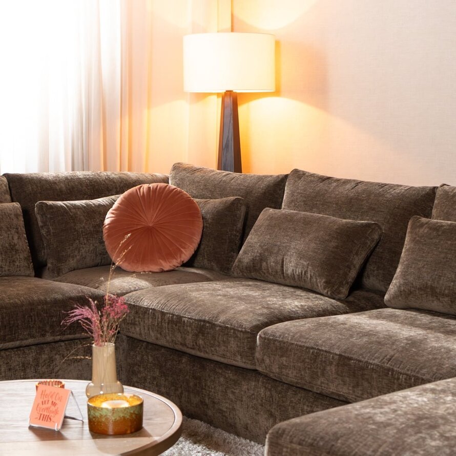 U-Sofa Kyle 6-Sitzer chenille mocha