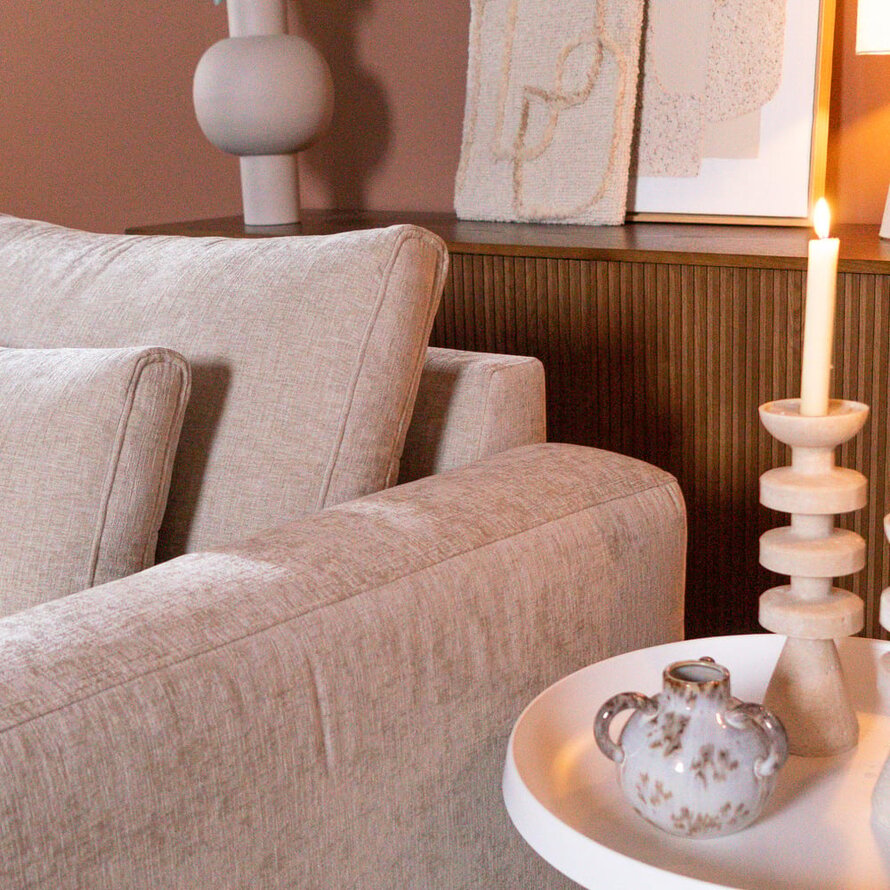 U-Sofa Kyle 6-Sitzer chenille sand