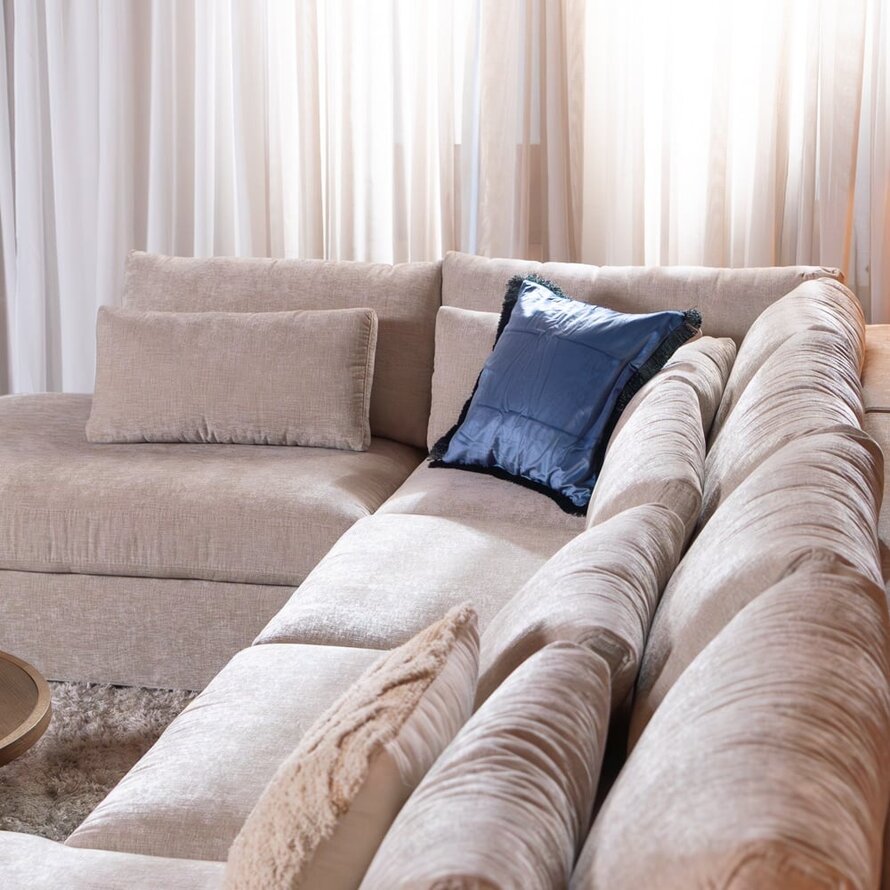 U-Sofa Kyle 6-Sitzer chenille sand