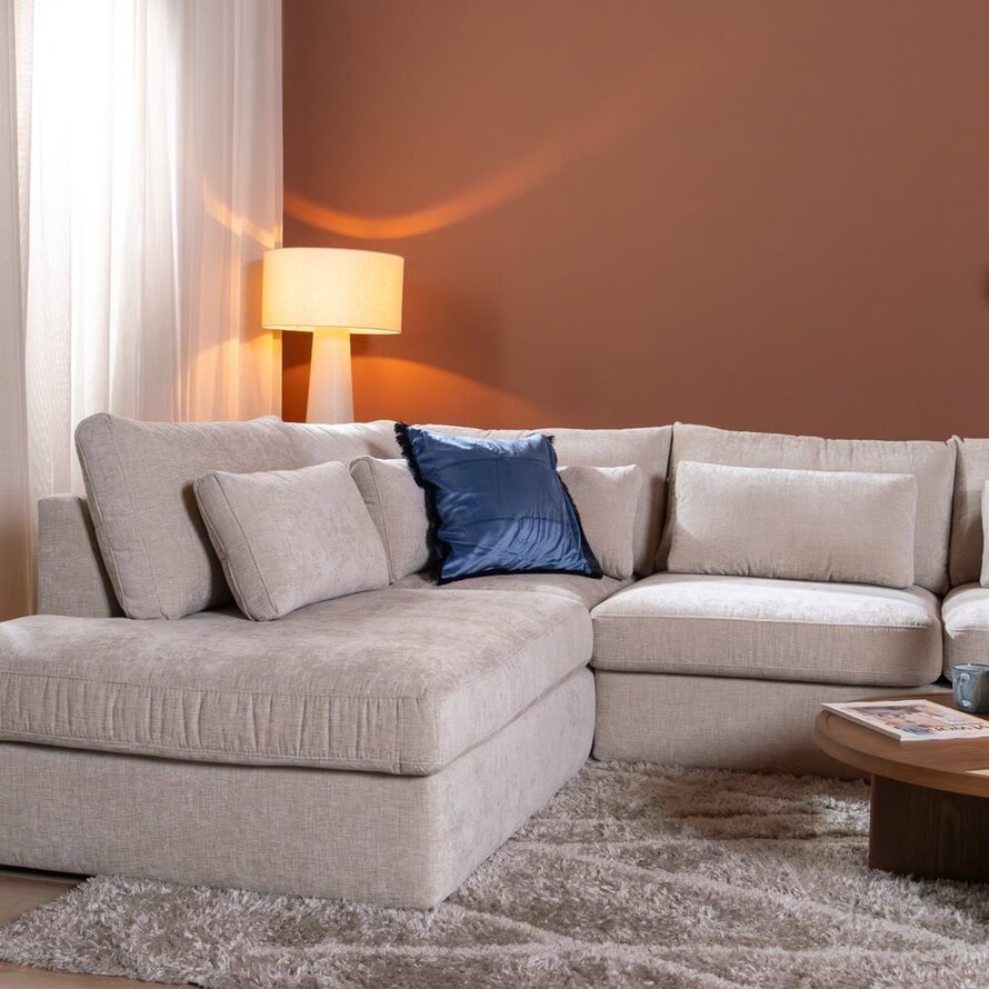 U-Sofa Kyle 6-Sitzer chenille sand