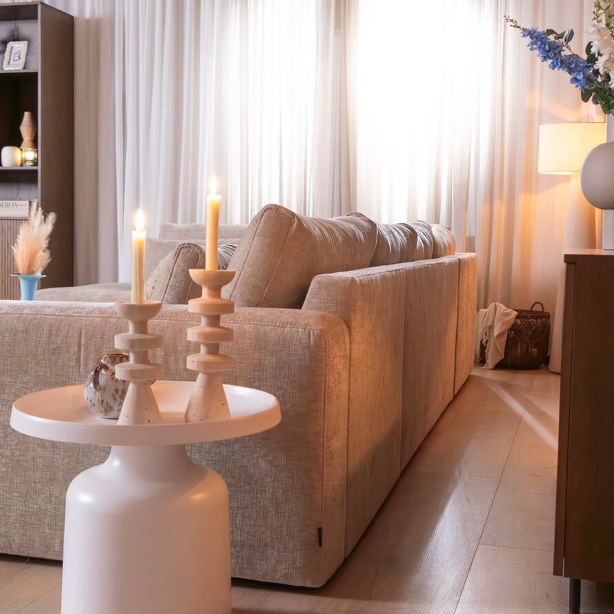 U-Sofa Kyle 6-Sitzer chenille sand