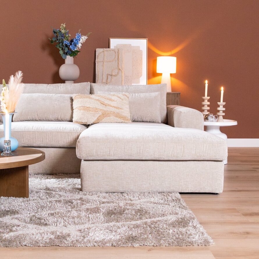 U-Sofa Kyle 6-Sitzer chenille sand