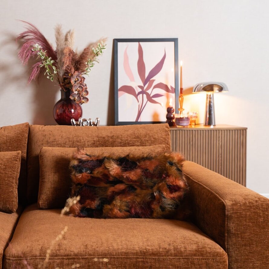 Ecksofa Kyle chenille kupfer links