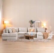 Bronx71 U-Sofa Kyle 6-Sitzer chenille sand grey