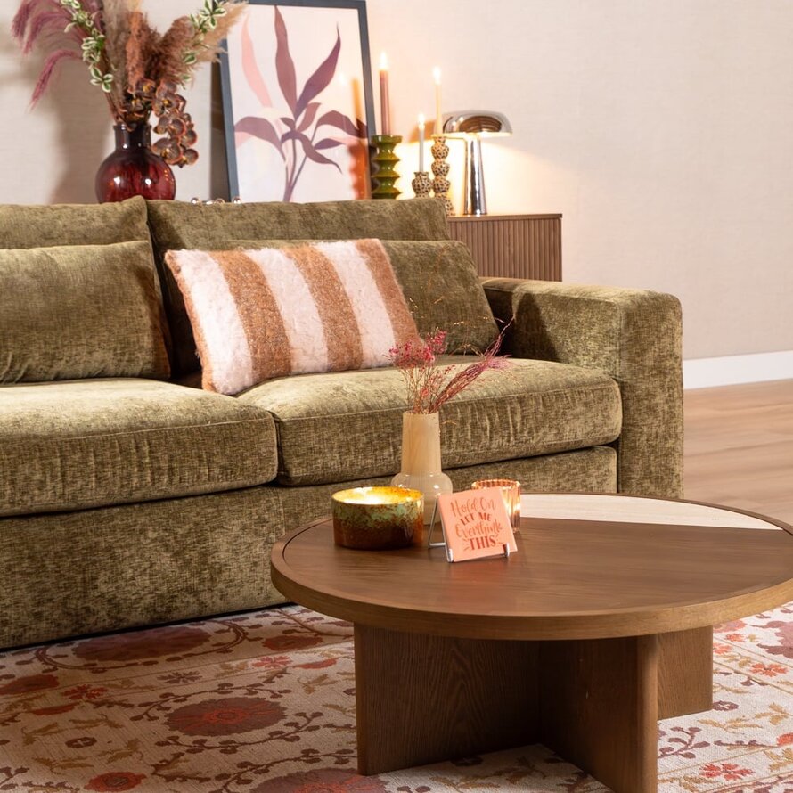 Ecksofa Kyle chenille olive grün links