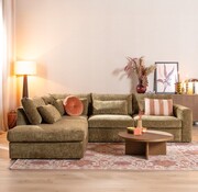 Bronx71 Ecksofa Kyle chenille olive grün links