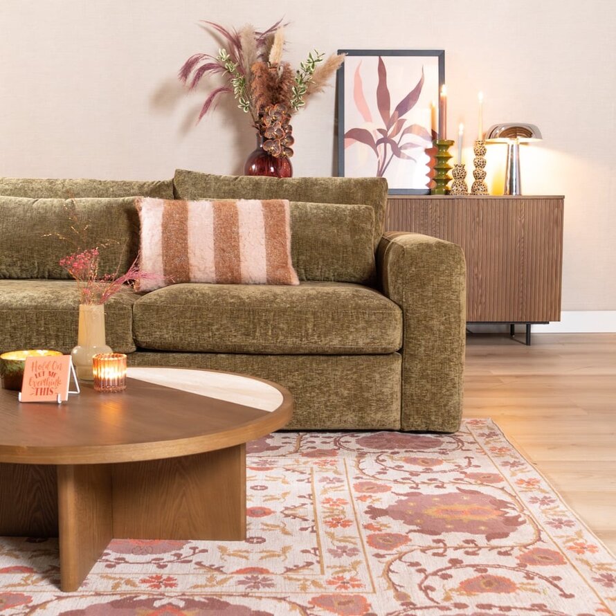 Ecksofa Kyle chenille olive grün links