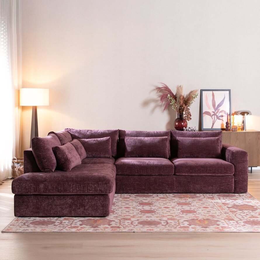 Ecksofa Kyle chenille lila links