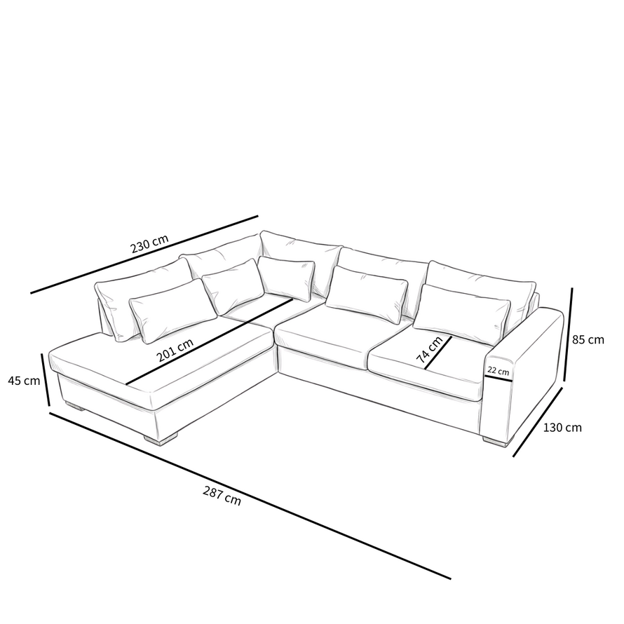 Ecksofa Kyle chenille lila links