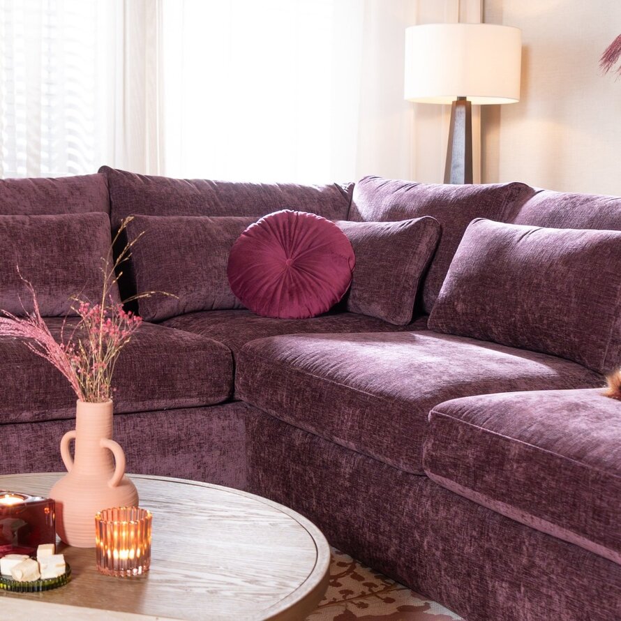 Ecksofa Kyle chenille lila links