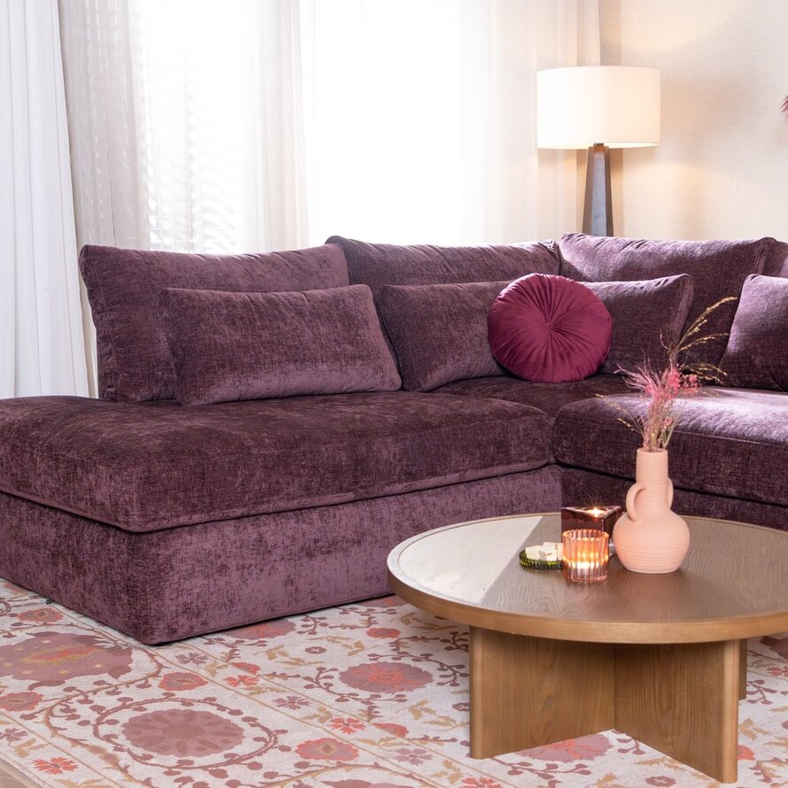 Ecksofa Kyle chenille lila links