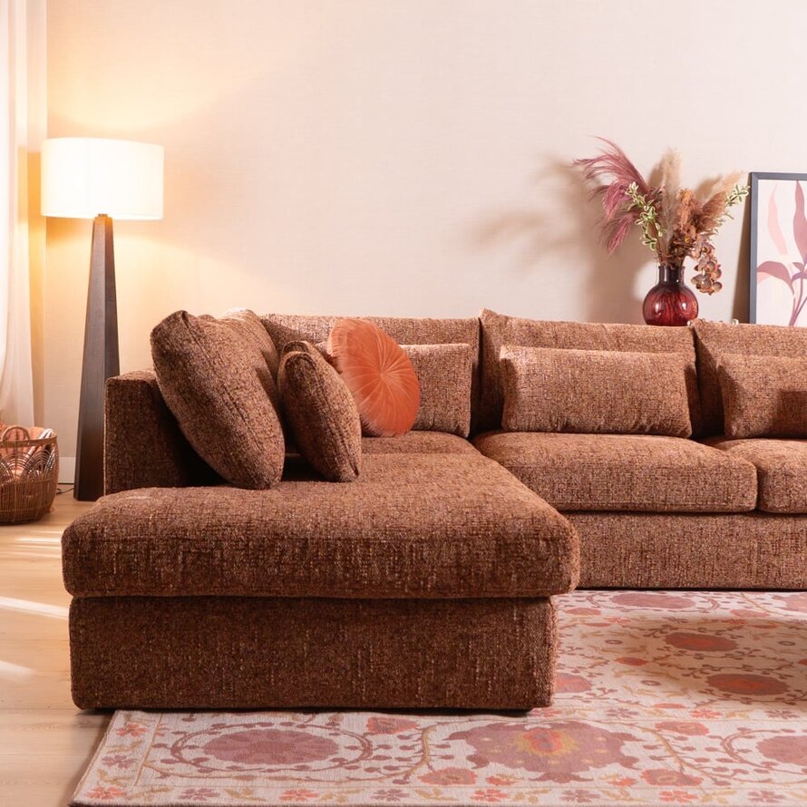 Ecksofa Kyle chenille rot links