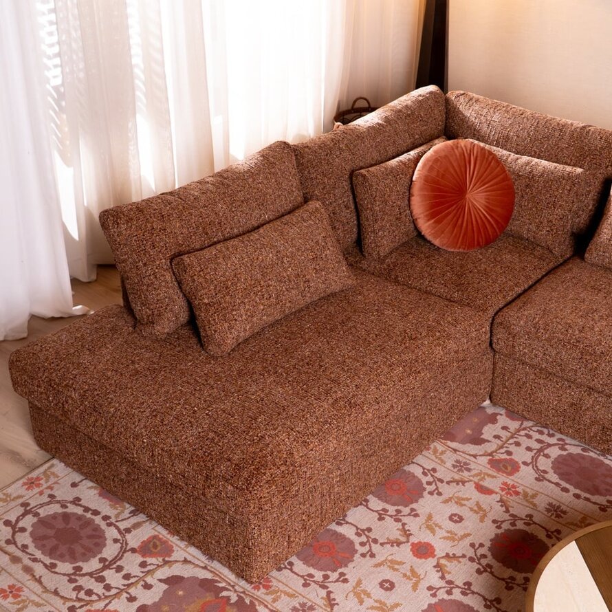 Ecksofa Kyle chenille rot links