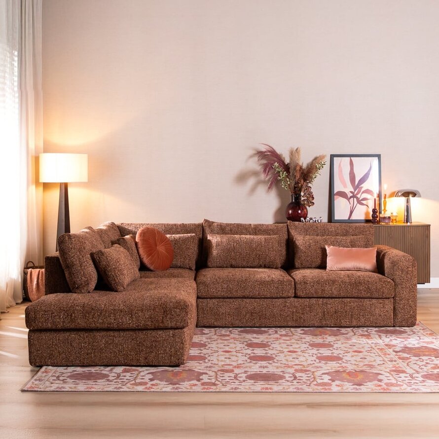 Ecksofa Kyle chenille rot links