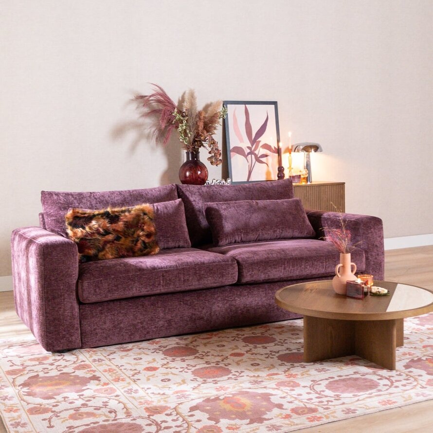 3-Sitzer Sofa Kyle Chenille lila