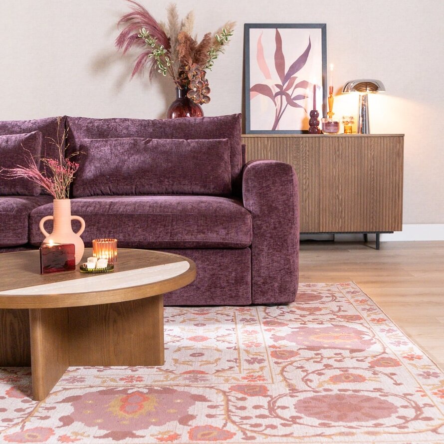 3-Sitzer Sofa Kyle Chenille lila