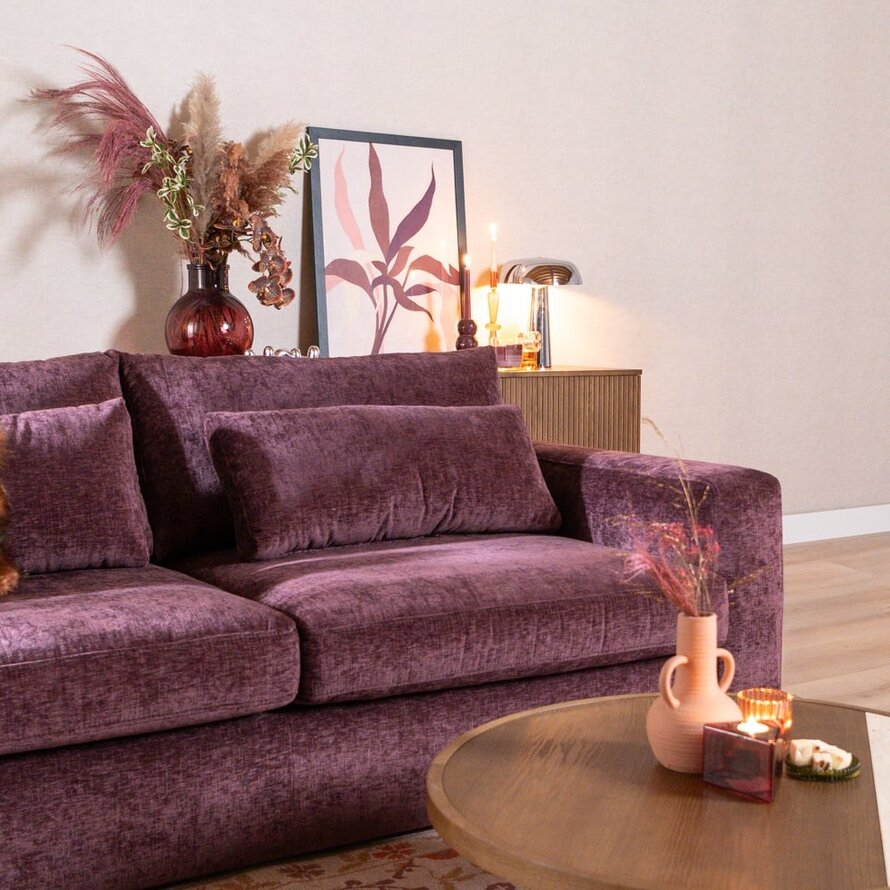 3-Sitzer Sofa Kyle Chenille lila