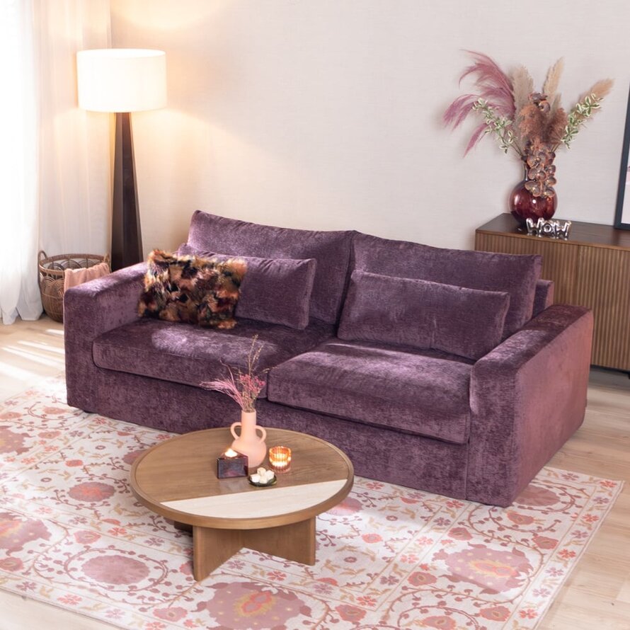 3-Sitzer Sofa Kyle Chenille lila