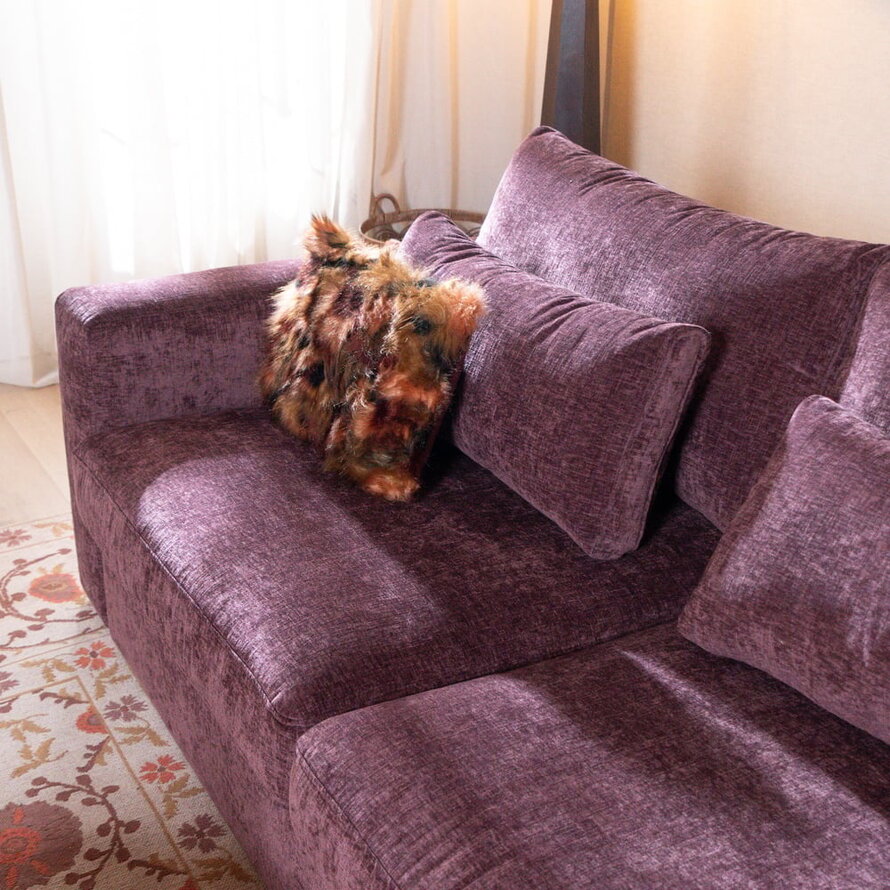 3-Sitzer Sofa Kyle Chenille lila